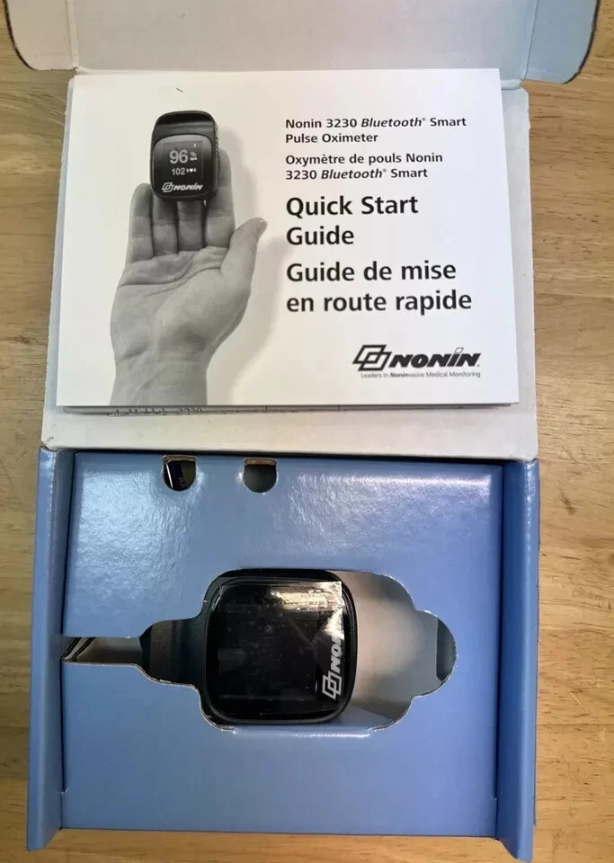 New Nonin 02 meter Model 3230 Bluetooth Smart Pulse Oximeter 100% + reviews
