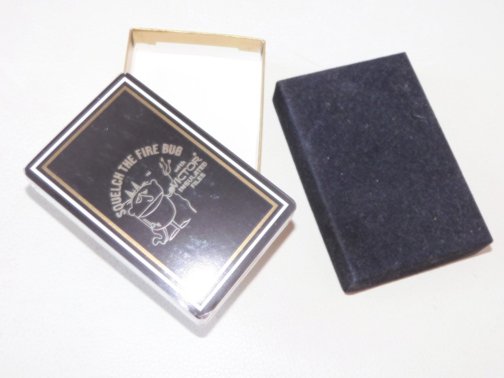 Playing Cards SEALED DECK- in velour gift box- Squelch the FIRE BUG- same day s