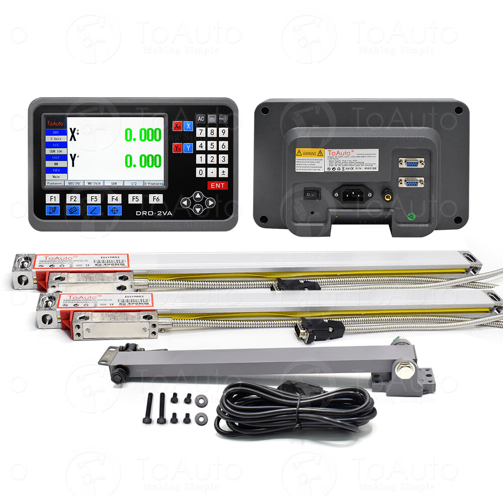 TOAUTO Digital Readout DRO Display + Linear Scales Customized full Kit for CNC