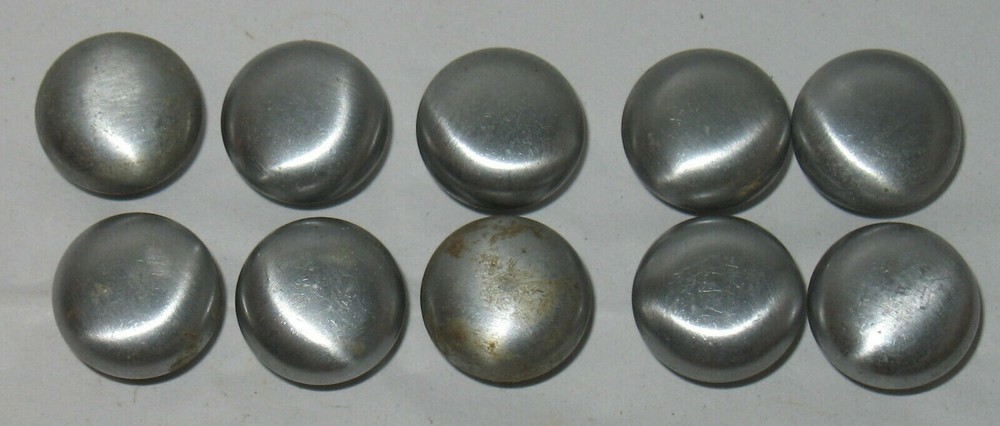 10 Vintage Brushed Chrome Distressed Dresser Drawer Pulls Knobs Hardware