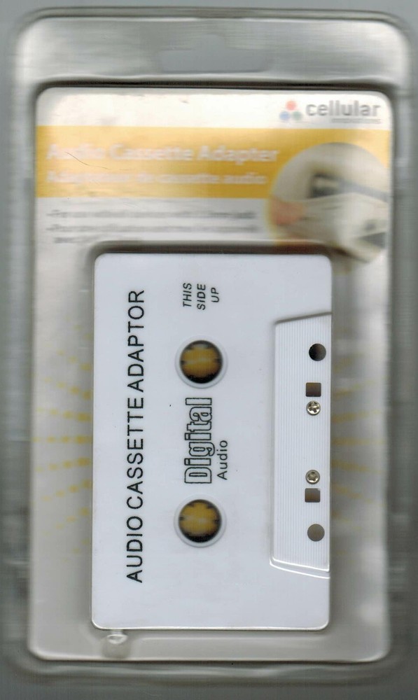 Cellular Innovations White Cassette Wired Playpack Adapter Stereo Mini Plug Car