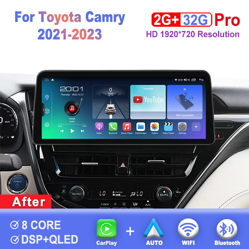 Camry 12.3 inch Screen Android Car Radio For Toyota Camry 2021-2023 Head Unit