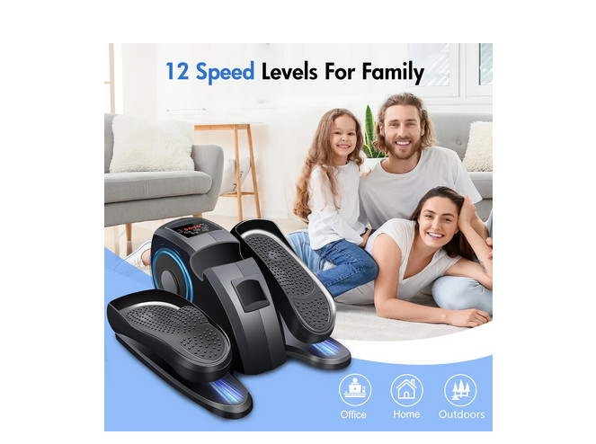 Under Desk Elliptical Electric Leg Exerciser Remote Quiet Portable