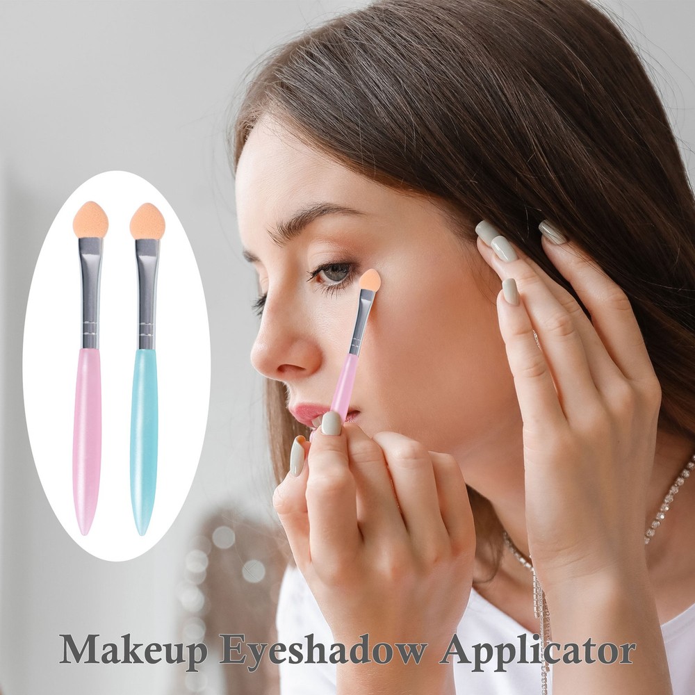 Makeup Eyeshadow Brush - 15 Pcs Portable Eye Shadow Applicator Sponge Tips
