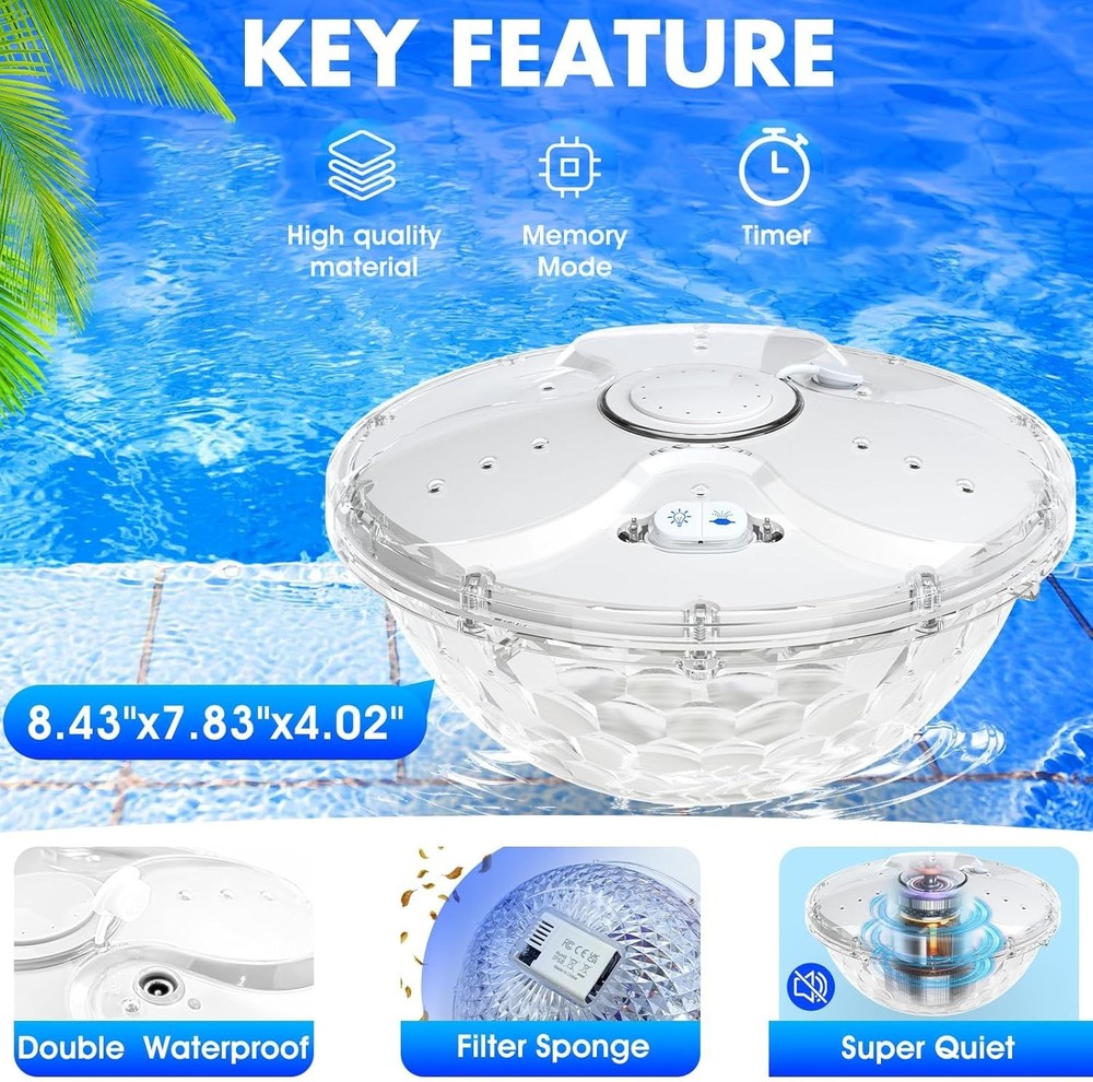 Upgraded Pool Fountain with Remote
