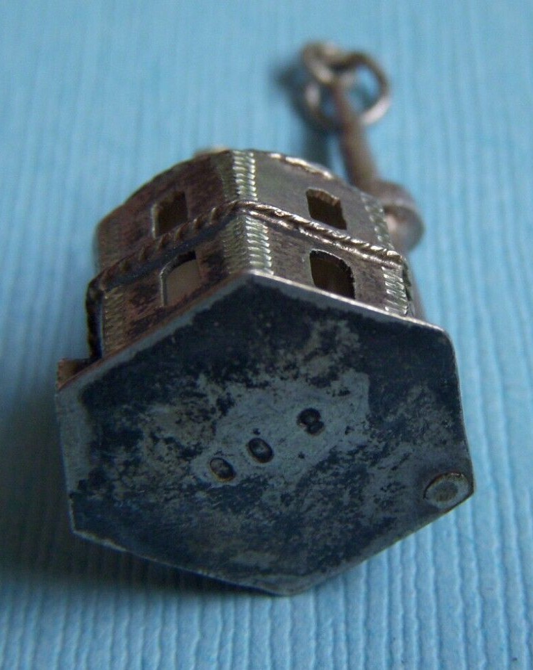 Vintage large mosque silver charm