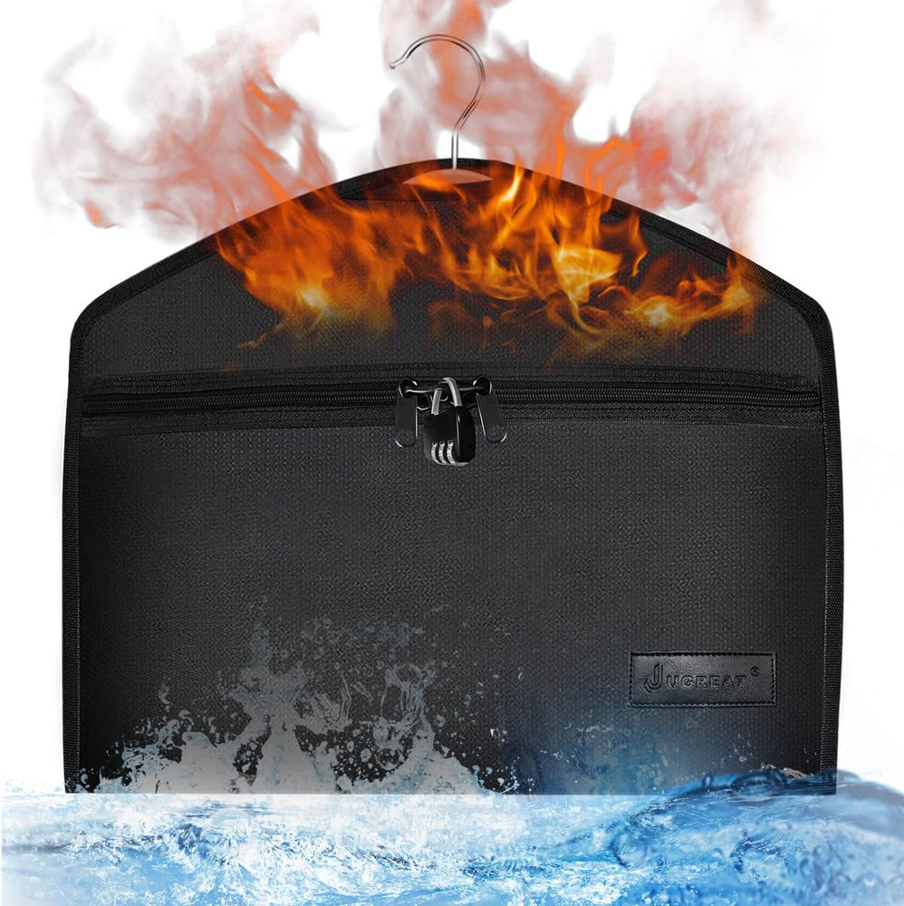 Fireproof Hanger Diversion Safe Bag with Lock, Hidden Storage for Valuables, Sec
