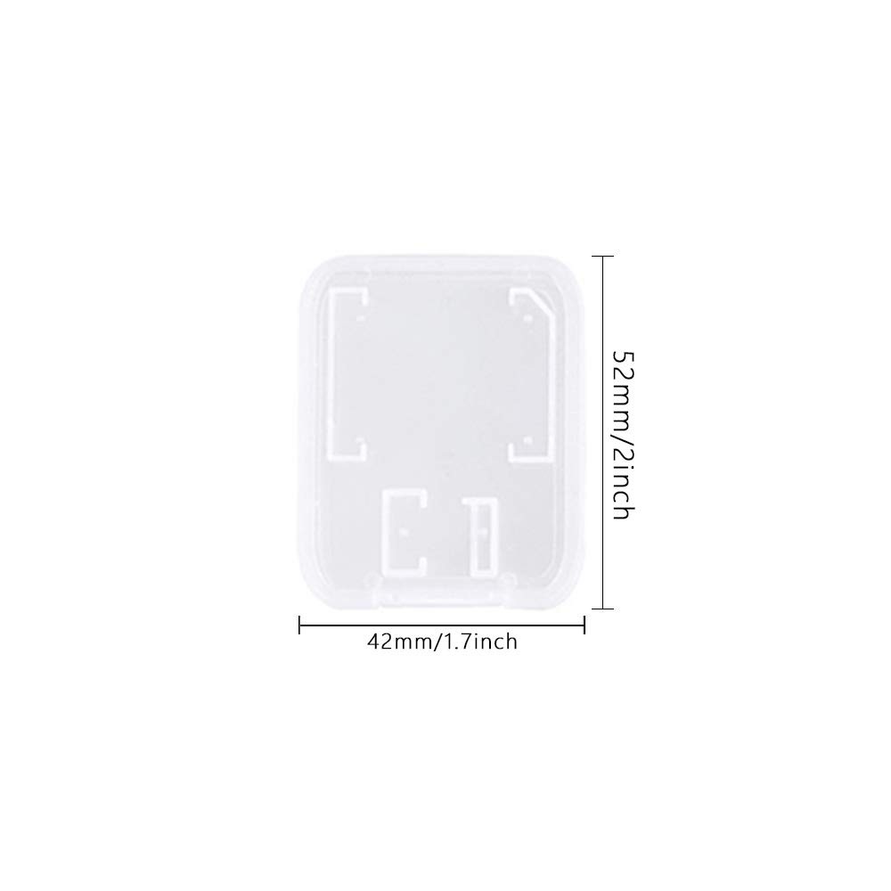 Clear Plastic Memory Card Case Compatible With Sd Sdhc Sdxc Micro Sd Tflash Card