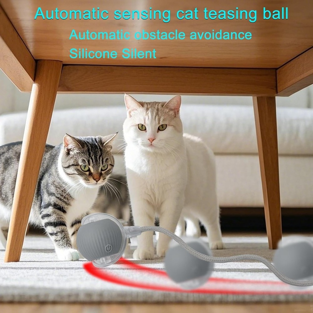 Automatic Rolling Ball for Cats – Rechargeable Smart Interactive Toy, Durable