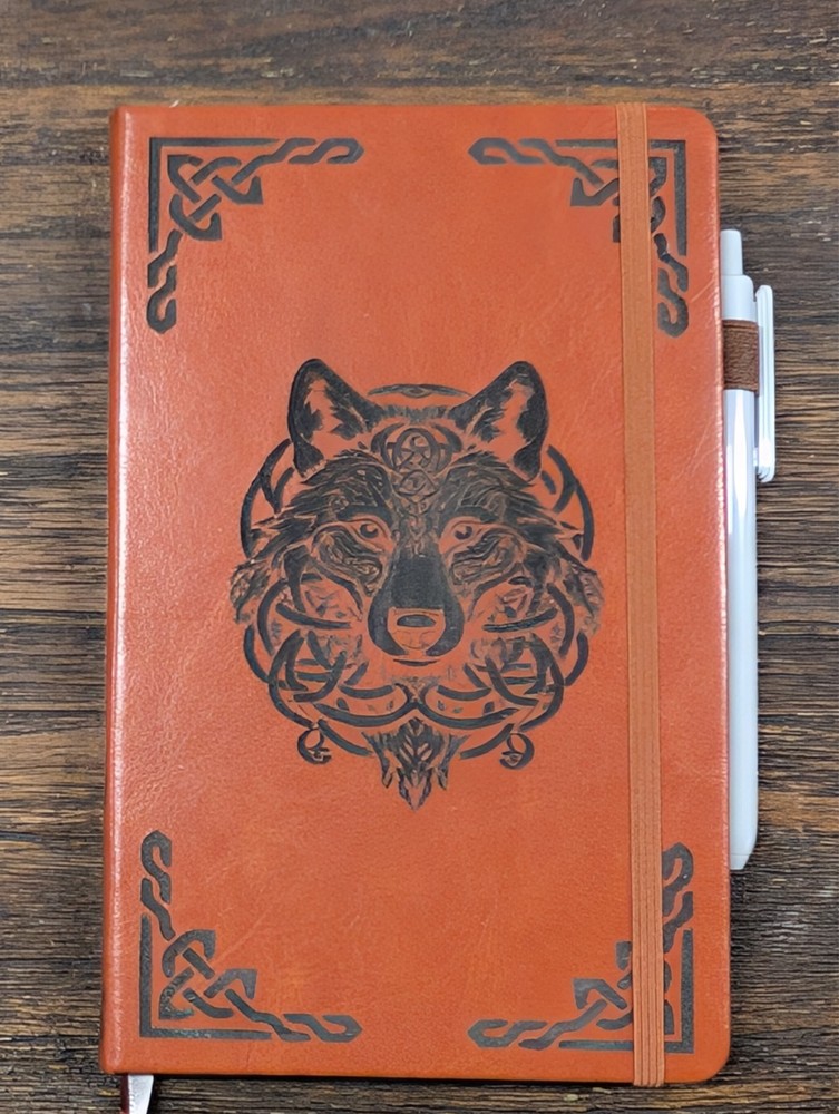 Celtic Wolf Embossed Roleplaying Game RPG Journal Notebook New!
