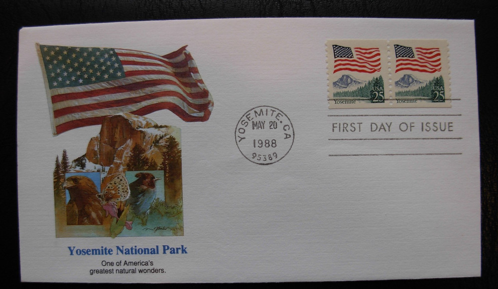 2280 Flag 25c Coil Pair FDC