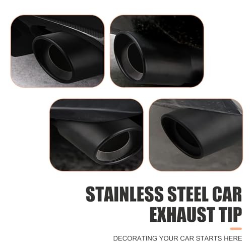 MLY Car Exhaust Tip, 2.48" Inlet Exhaust Tip, Bolt On 3.34" Outlet 5.5"