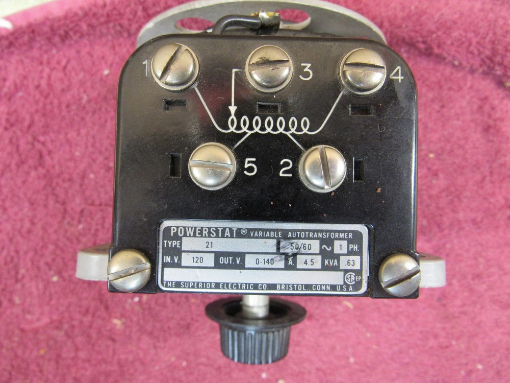 VINTAGE POWERSTAT 21 VARIABLE AUTOTRANSFORMER 0-100