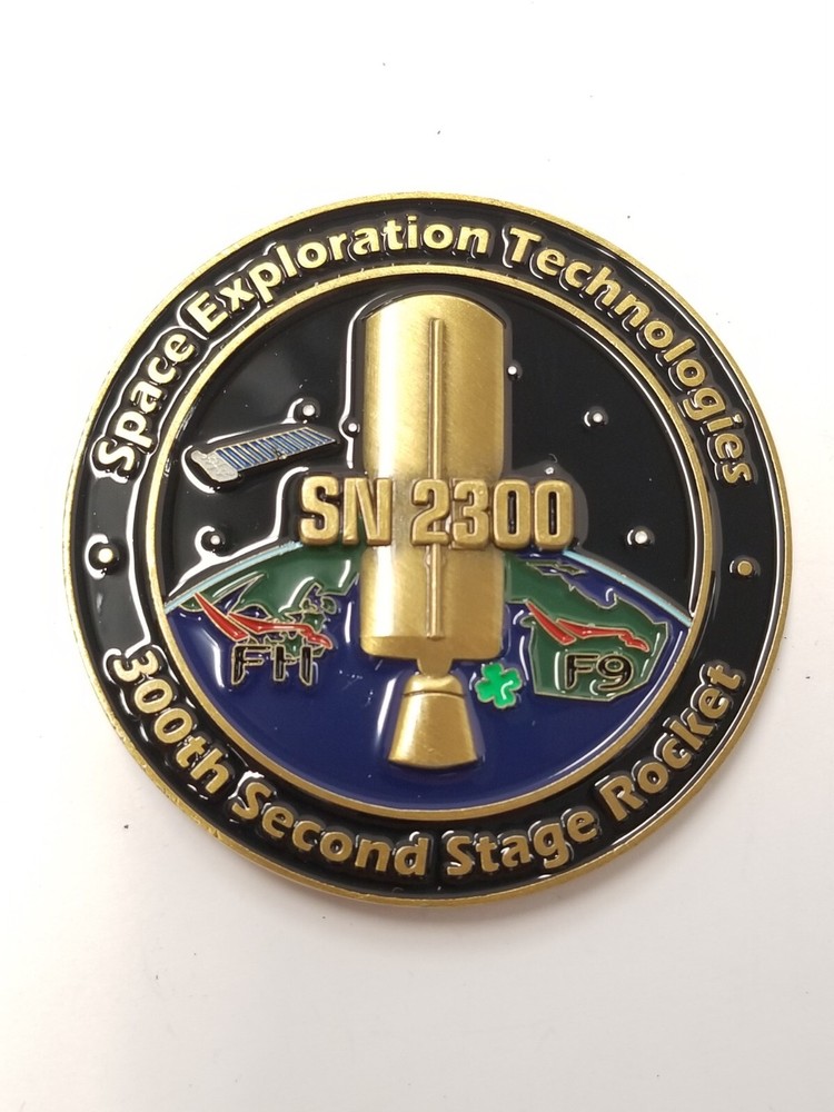 SpaceX - 300th Merlin D Vacuum Engine Commemorative Coin 2.5"