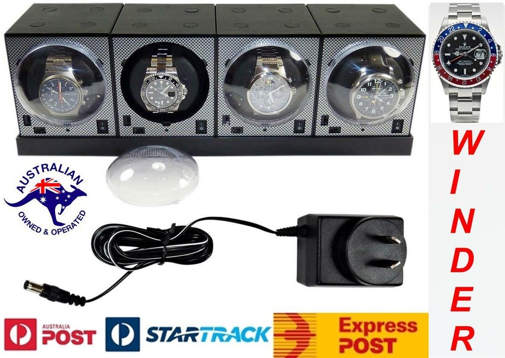 Boxy Brand Quad Brick Automatic Watch Winder System  - Model: 4E4-Brilliant!