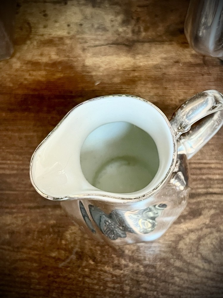 WMF (Germany) Silver-Coated Porcelain Tea Set