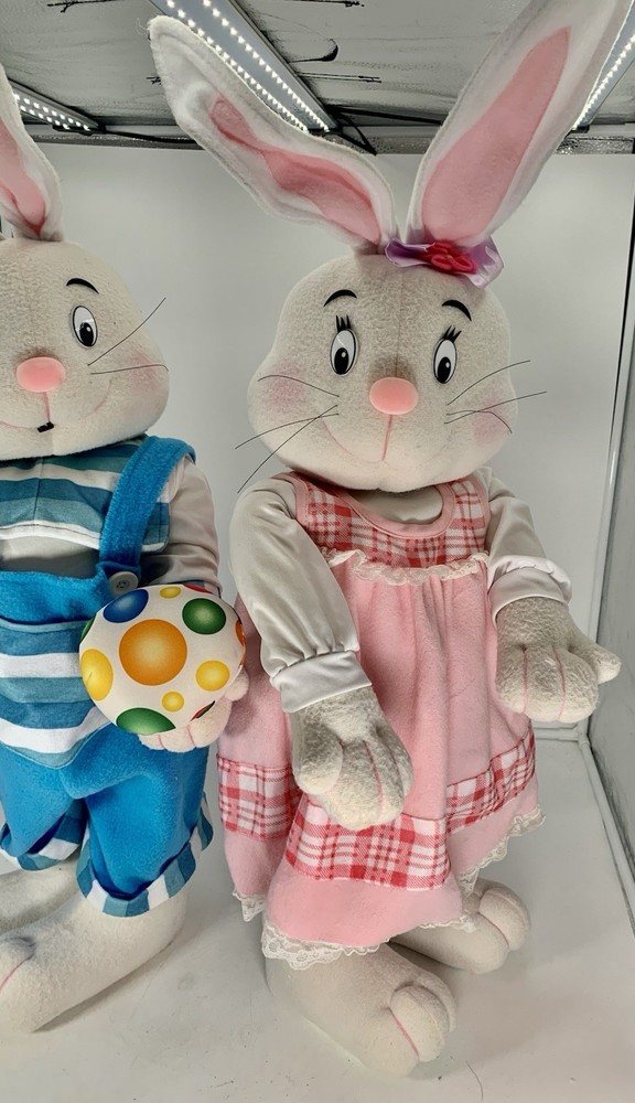 Vintage Easter Bunny Rabbit Door Greeter Two 32”