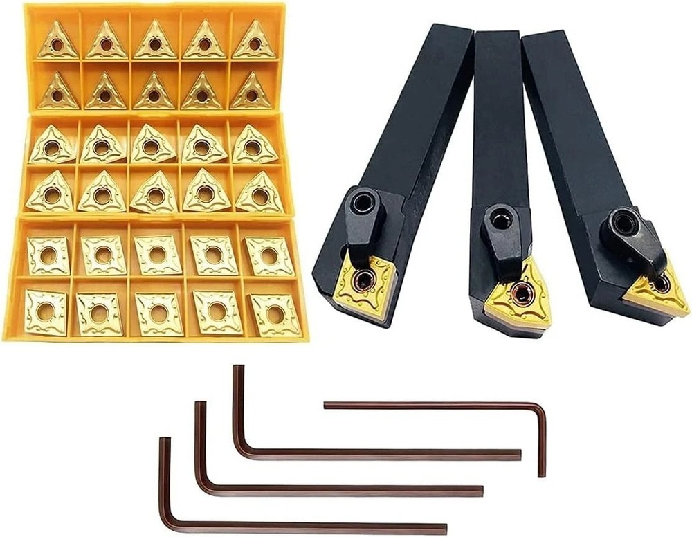 5/8" Carbide Lathe Tool Set with 36 Inserts for Versatile Machining