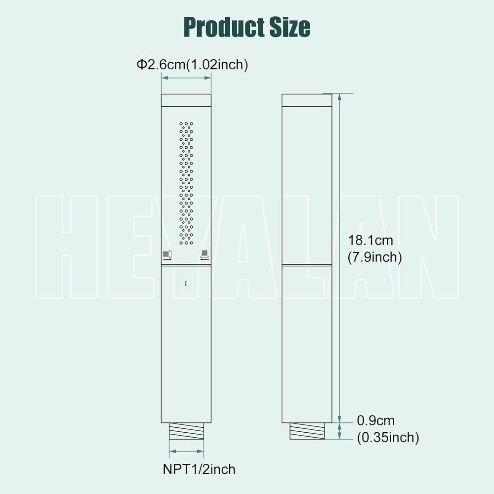 Brass 2 In1 Function Handheld Spray Hand Shower High Pressure Handheld