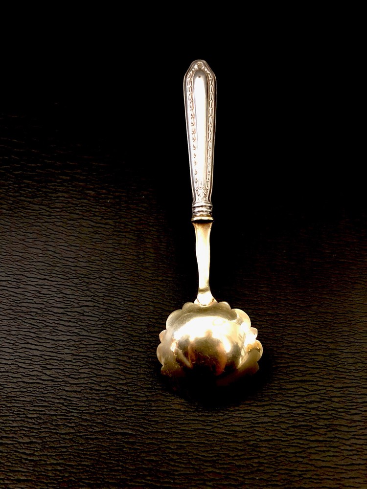 Antique Continental 800 Silver Handle Small Serving Desert Spoon