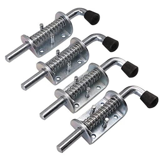 4 Pack 160MM(6.3Inch) Spring Pin Latch Lock Pin Spring Bolt Latch Suitable for
