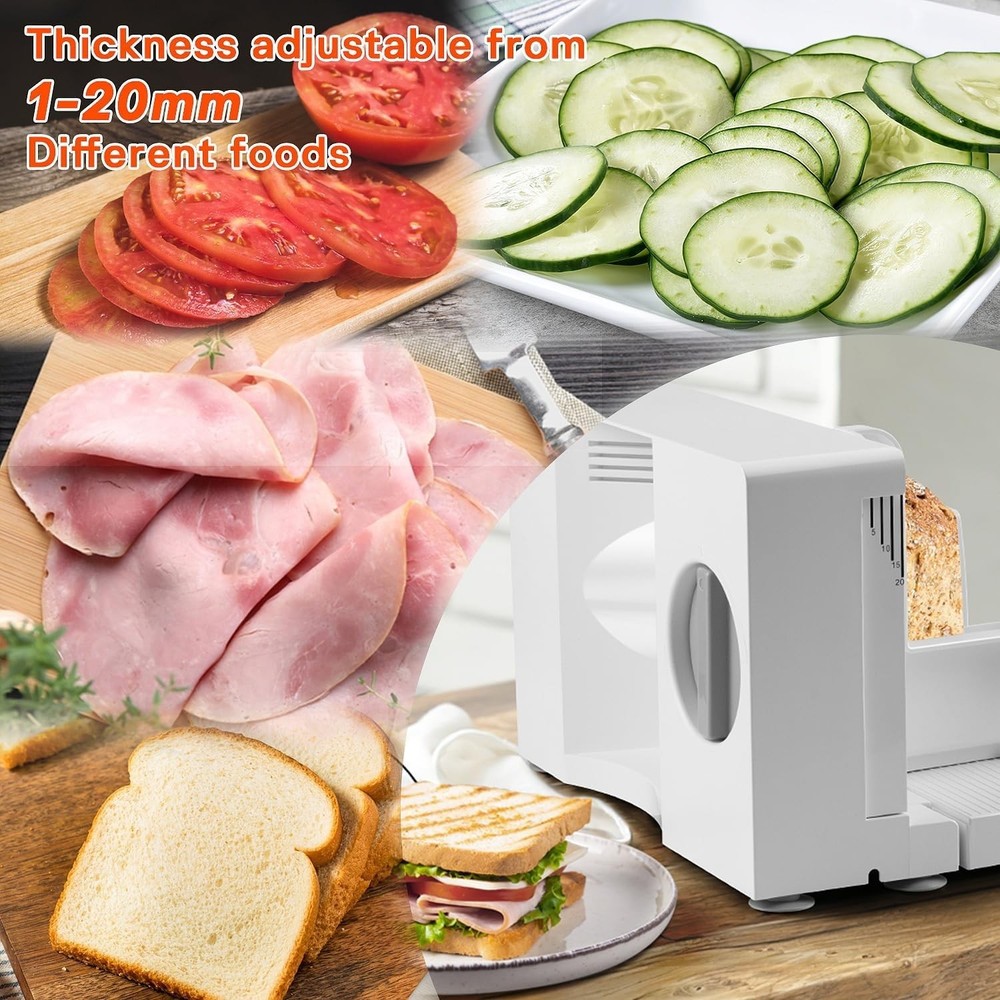 Quality Meat Slicer with German Blades & Adjustable Thickness Range