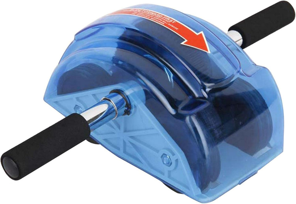 Ab Roller for Abs Workout - Abdominal Exercise Rollers with 4 Wheels blue