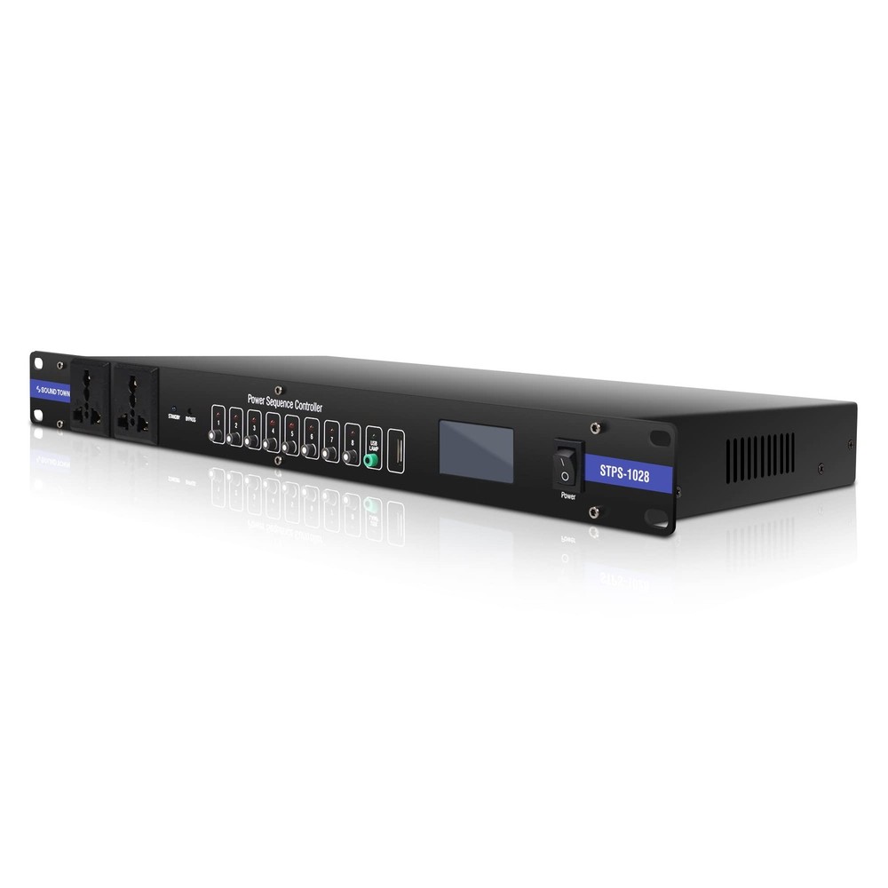 Rack-Mountable AC Power Conditioner/Sequencer with 10 Outlets, Protection, Vo...