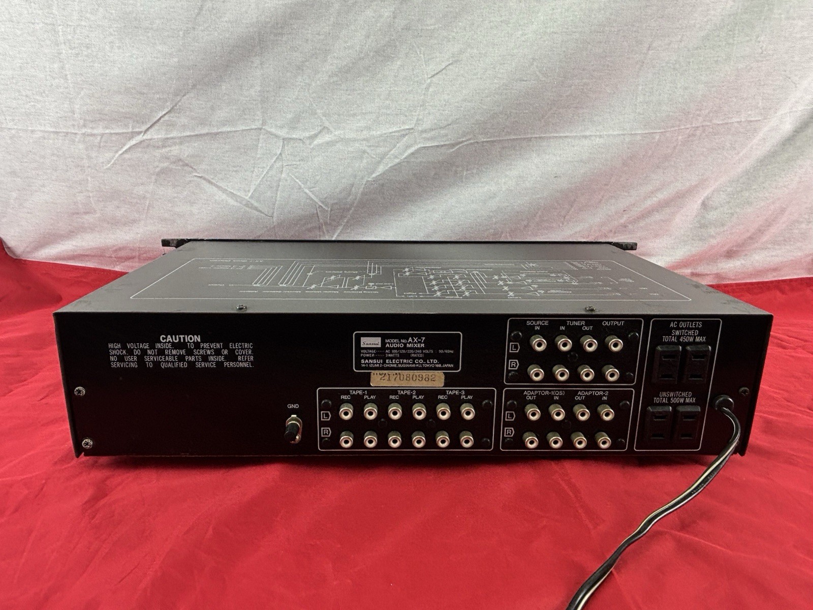 Sansui AX-7 with rack handles Audio Deck Mixer Sound Consolette Preamplifier