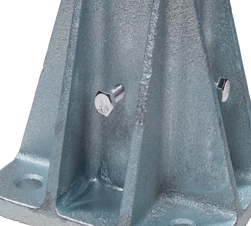 4"X4" Steel Safety Railing Single Mounting Socket for Construction Sites