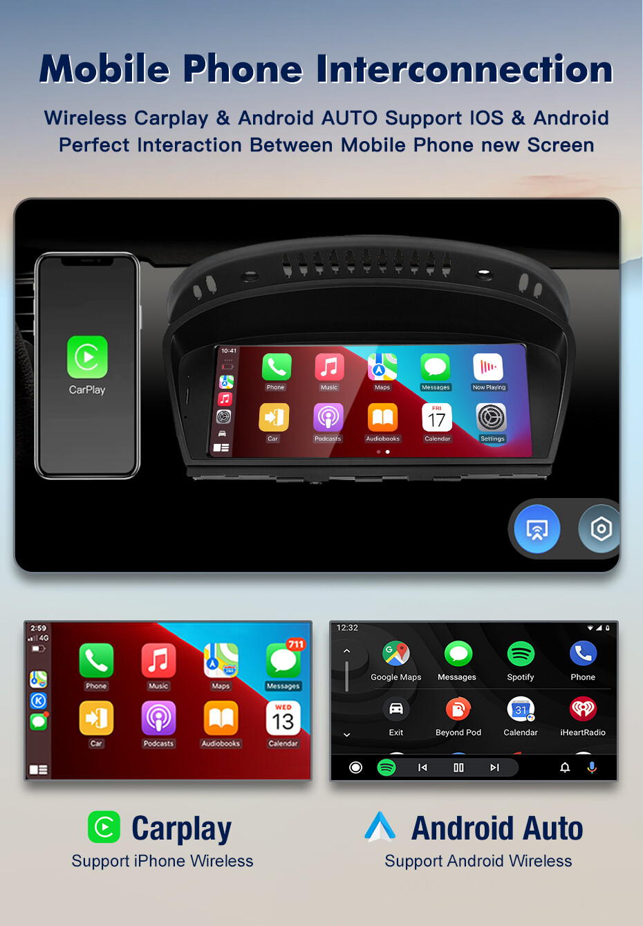 8.8" For BMW 3 5 Series E90 E60 CCC 2005-2008 Carplay Stereo Radio Screen GPS