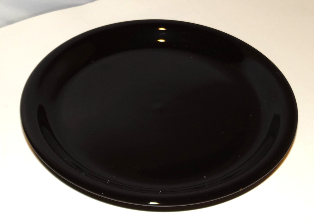 Mainstays HOME STACKABLES Classic Black Salad Dessert Snack Plate 8" Ceramic