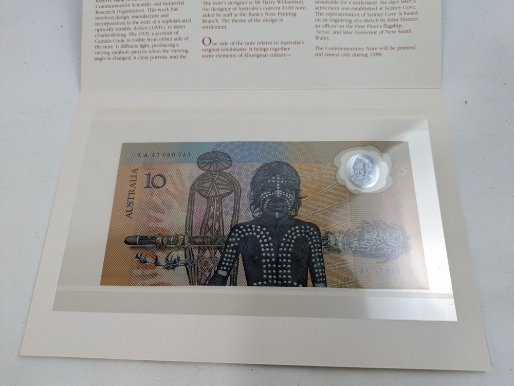 1988 Australian Commemorative $10 Note - Montage E Dayes'
