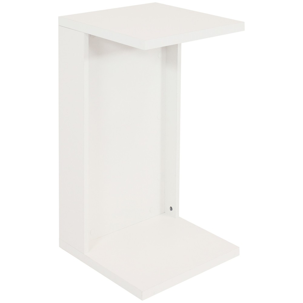 2-in-1 Multi-Use Accent Side Table - White by Sunnydaze