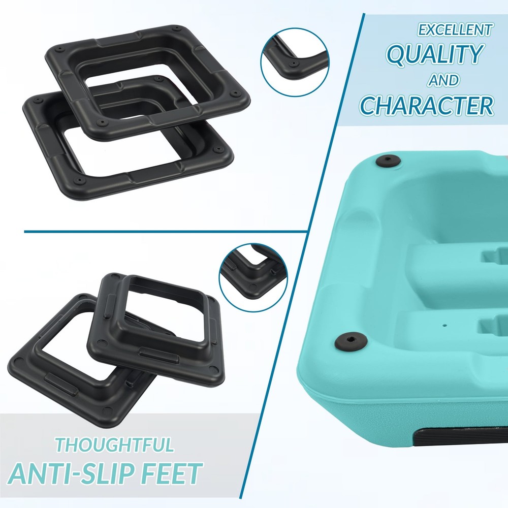 Adjustable Aerobic Step Platform with 4 Risers, Non-Slip Stepper -L