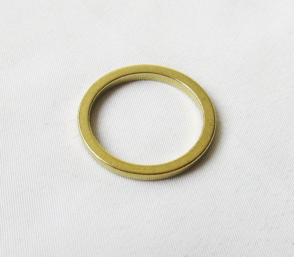 30pcs Solid Brass Ring 22x2x2mm Plain Flat Round Connector for Jewelry Making