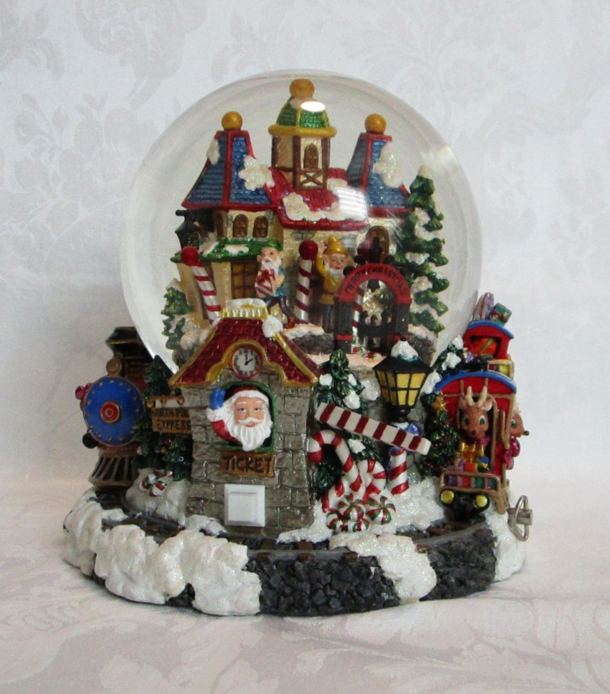 Christopher Radko North Pole Express Large Snowglobe