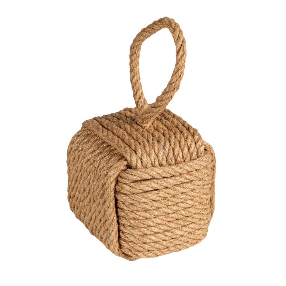 Jute Rope Knot Door Stop, Neutral