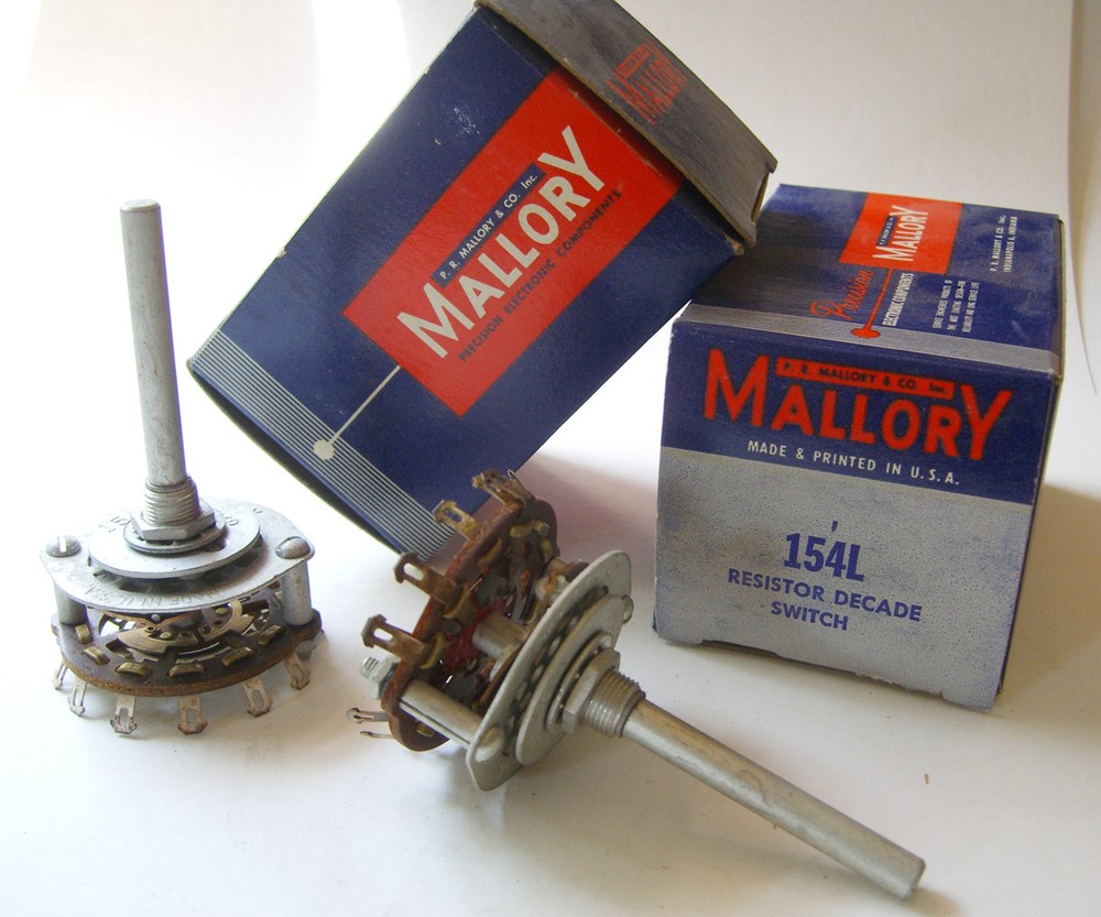 1 NOS Mallory 154L Resistor Decade Switch