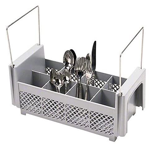 Cambro 8FB434151 Camrack Polypropylene 8-Compartment Half Flatware Basket with