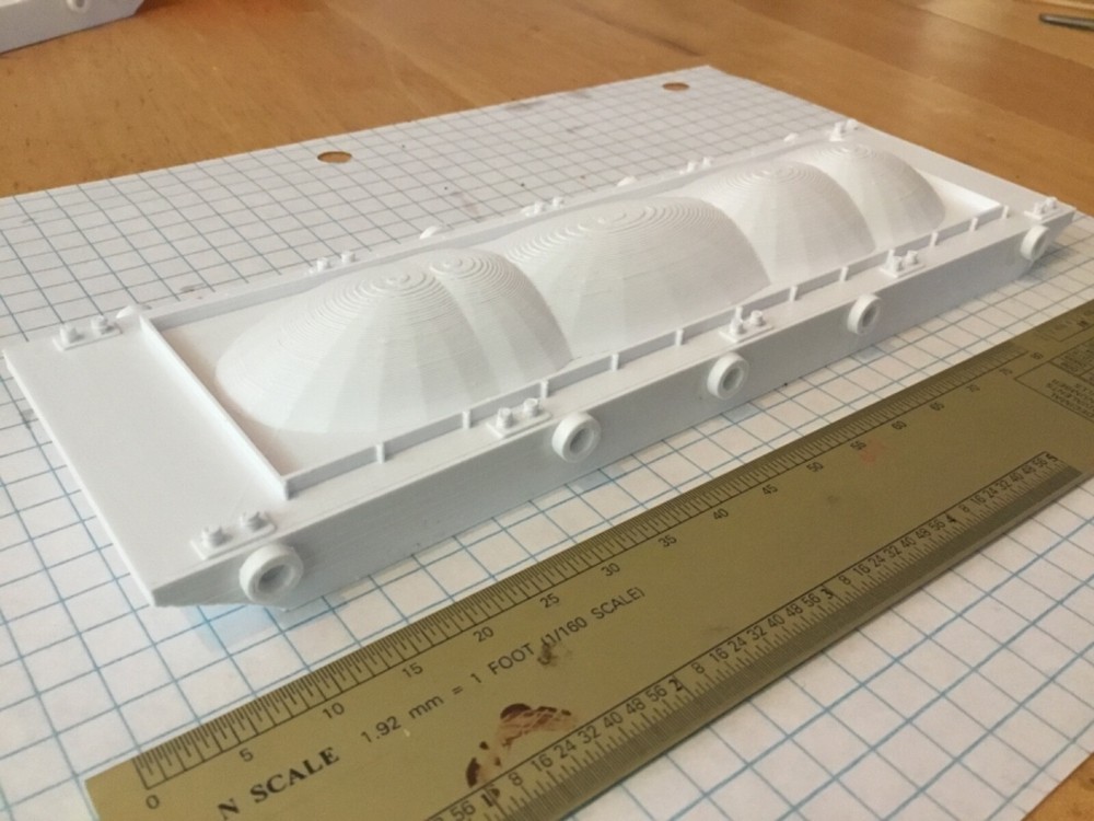 N scale Open top barge with load 3-D PRINT UNPAINTED