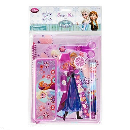 Disney Frozen School Supply Kit Pencil Notebook Sharpner Scissors Ruler New