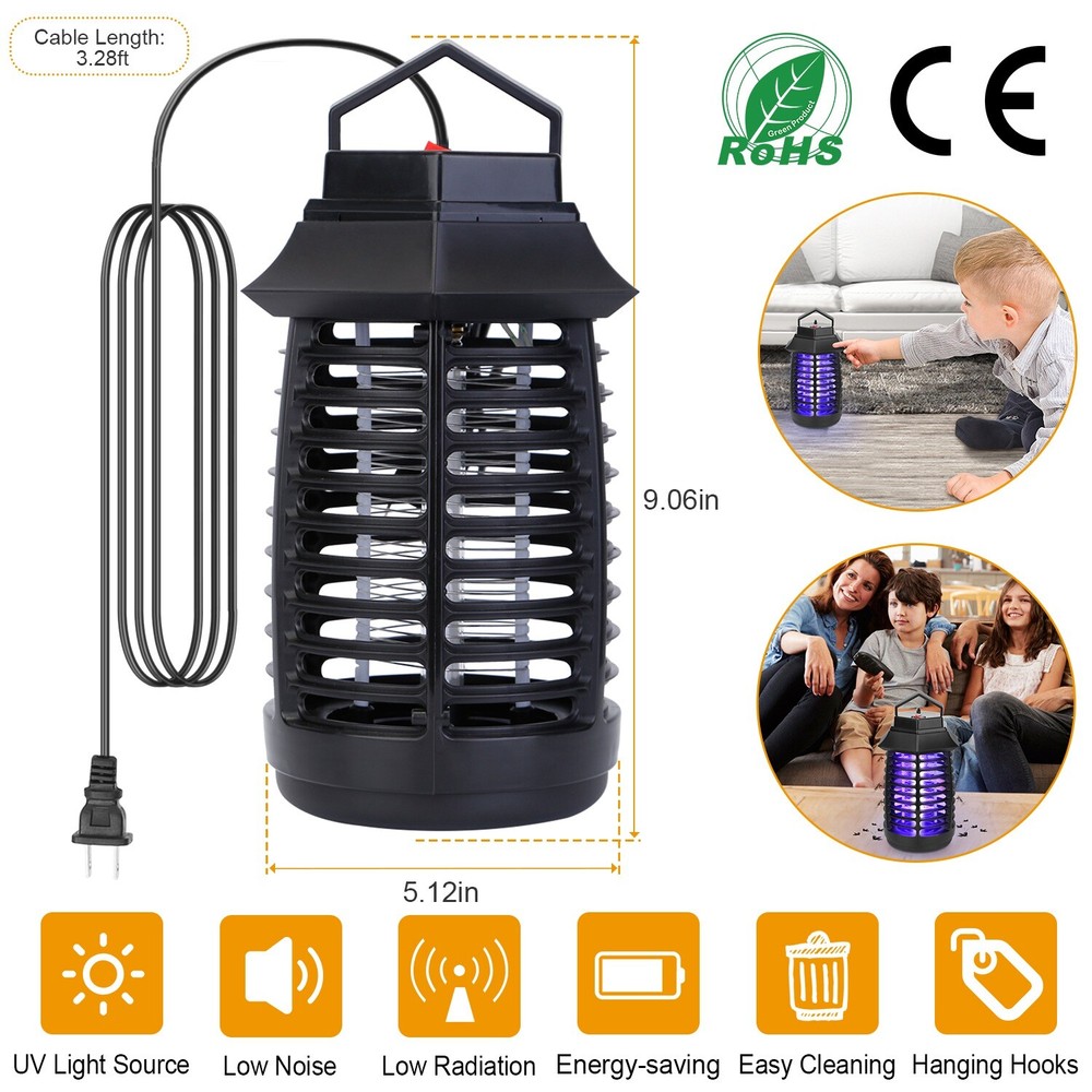 Powerful Electric Mosquito Insect Killer Zapper Light Fly Bug Trap