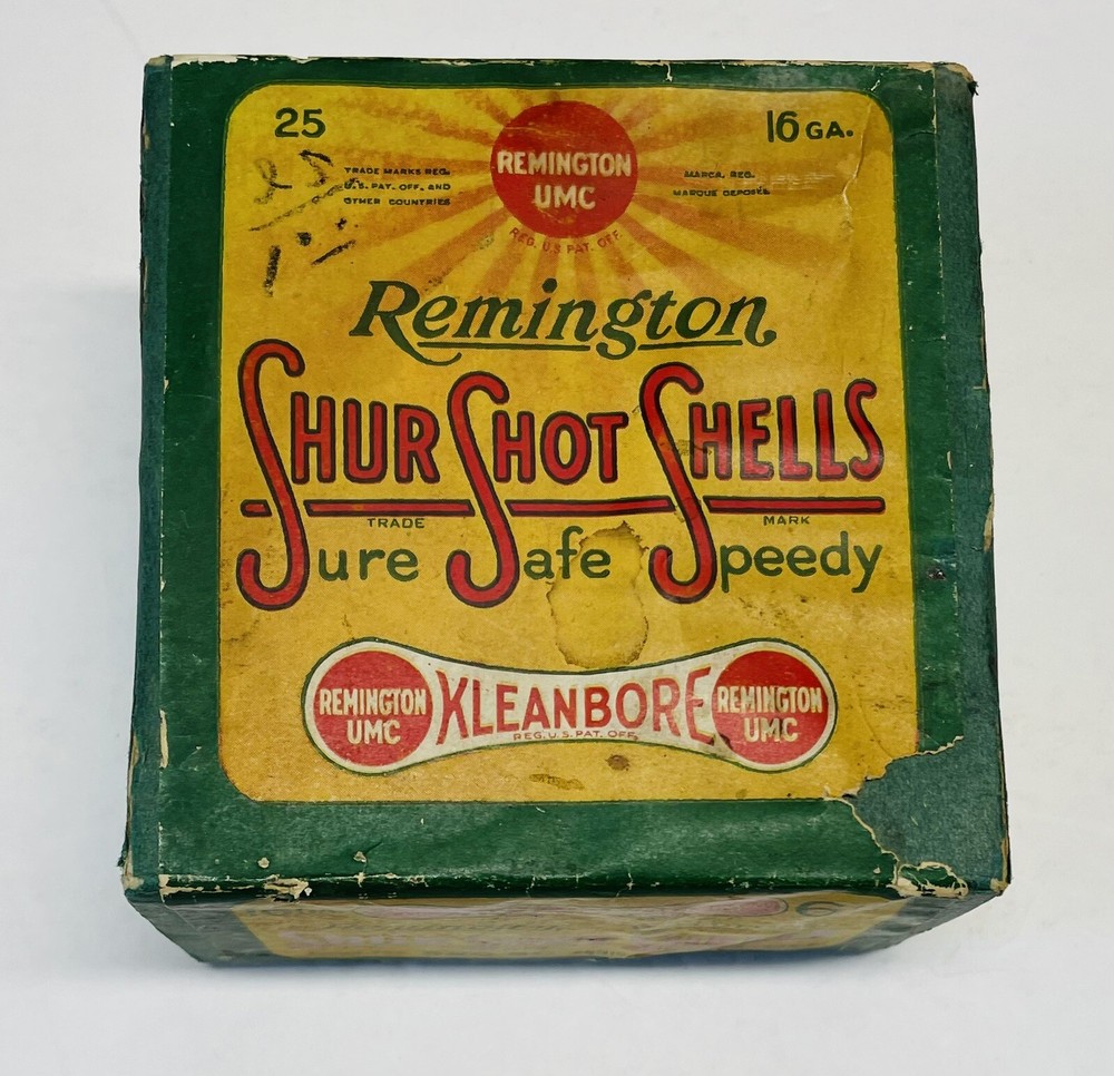 Remington 16 GA Kleanbore Shur Shot Shells, 2 Piece Empty Shell Box.