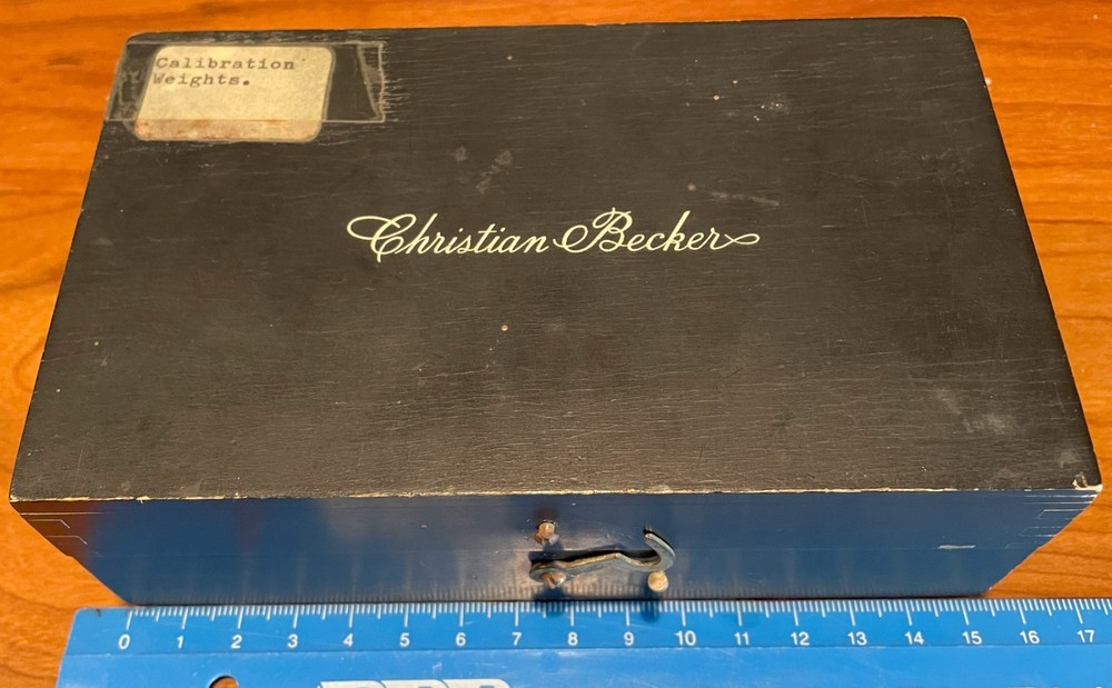 Vintage Becker calibration weight set