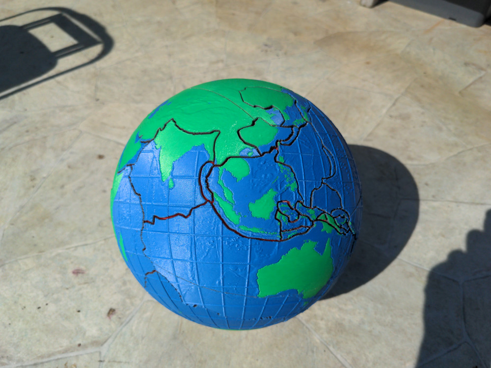Tectonic Plate Globe Puzzle | Magnetic 3D Printed Topographical Earth Model