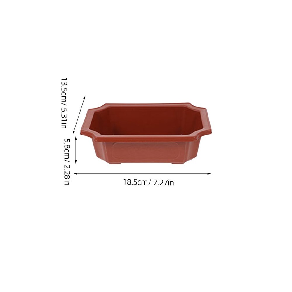 10 Pcs Bonsai Tree Pots Indoor Vintage Flower Rectangular Square Planters