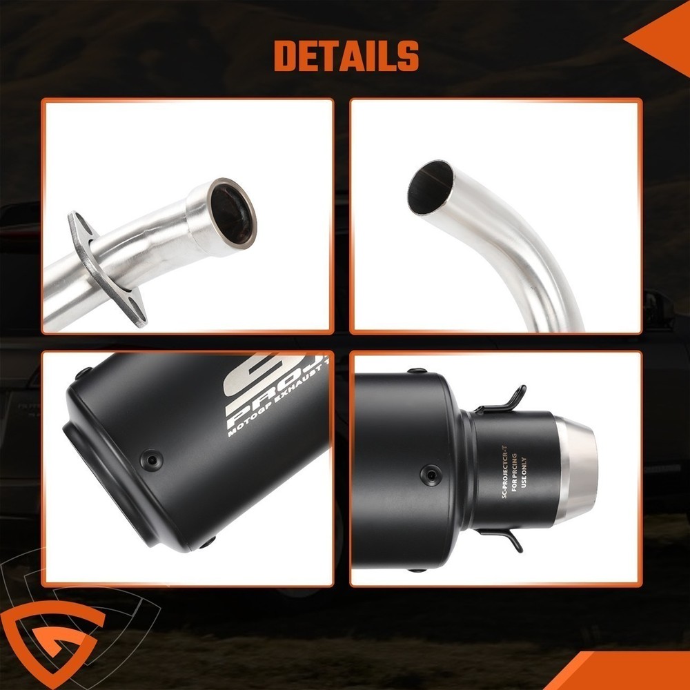 Muffler Header Pipe Kit For Kawasaki ER6N ER6F 2012-2016 Header Pipe Kit Black