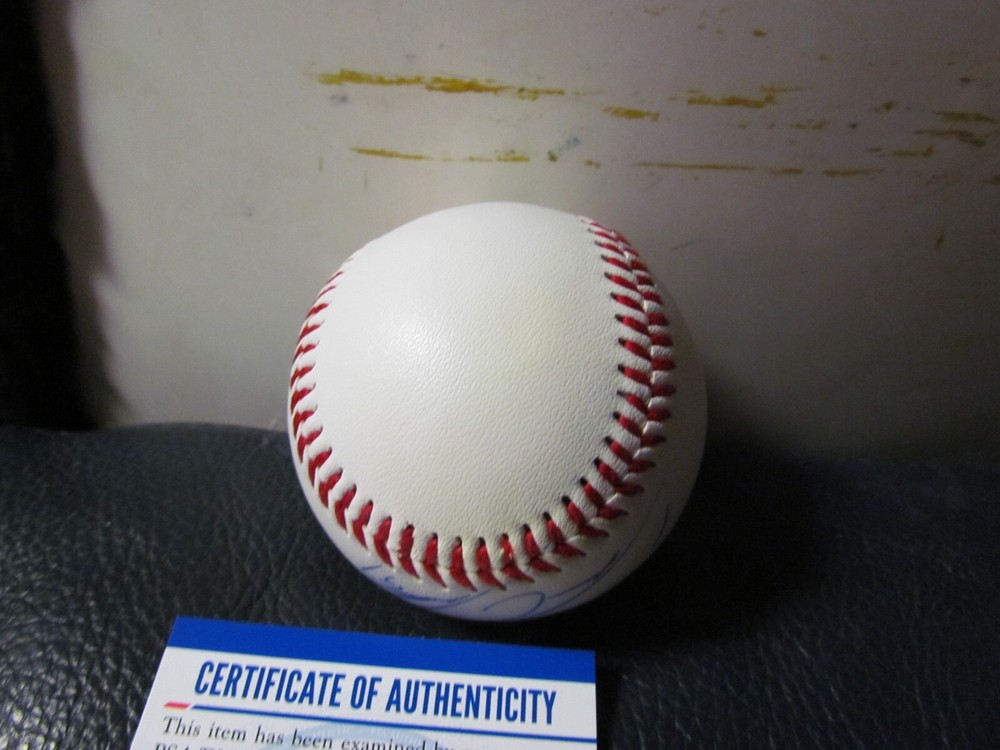 Dan Johnson signed baseball PSA Certified 2