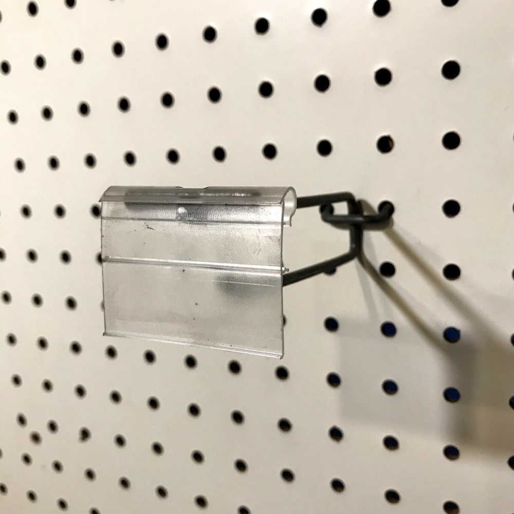 4" Flip Scan Peg Hooks w/Label Holder Pegboard (60 Pack)